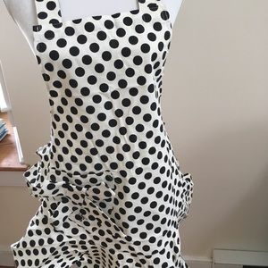 NWTO. Cute brown and cream dot apron.